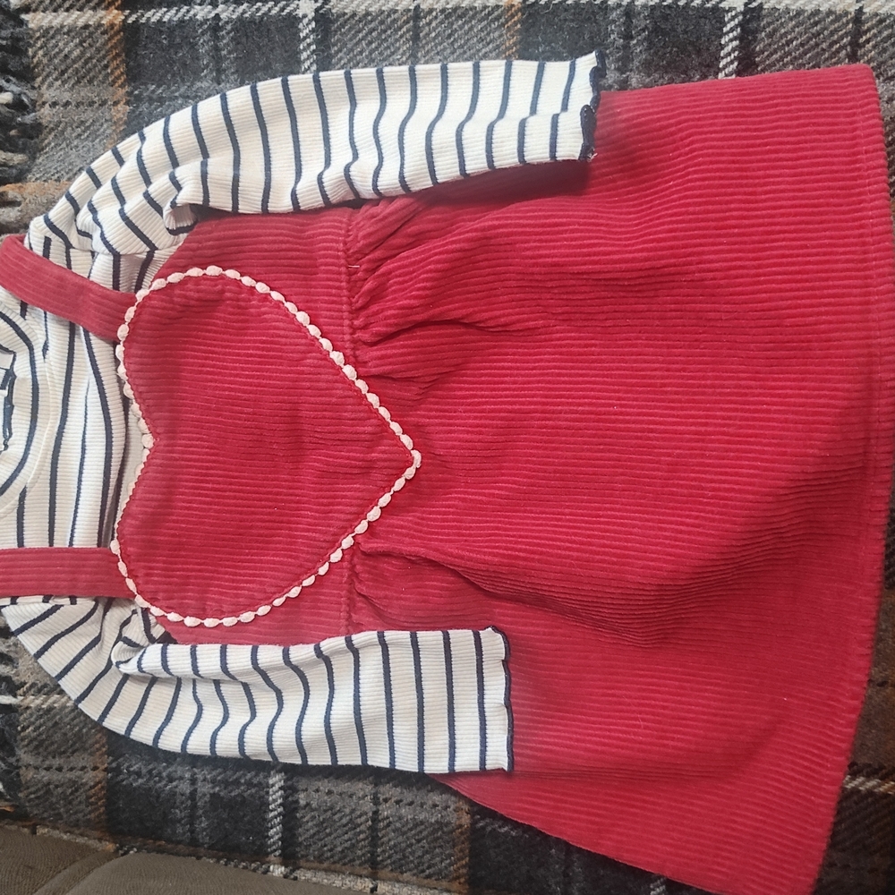 Old Navy Red and White Striped Kids Casual Dress